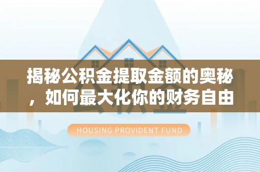 大竹揭秘公积金提取金额的奥秘，如何最大化你的财务自由