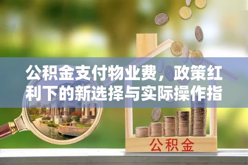 大竹公积金支付物业费，政策红利下的新选择与实际操作指南