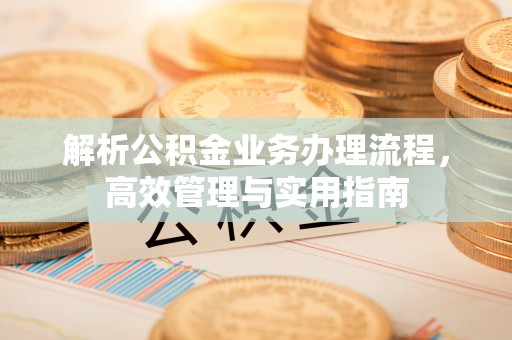 大竹解析公积金业务办理流程，高效管理与实用指南
