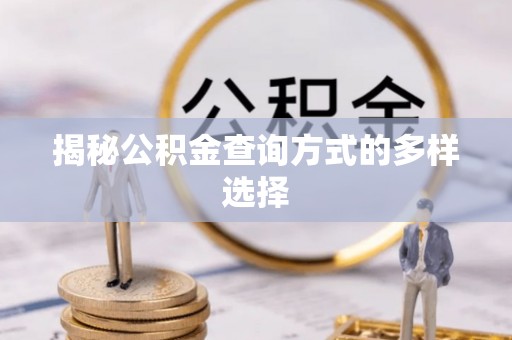 大竹揭秘公积金查询方式的多样选择