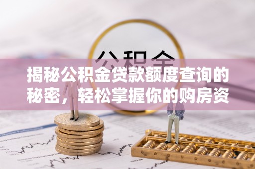 大竹揭秘公积金贷款额度查询的秘密，轻松掌握你的购房资金