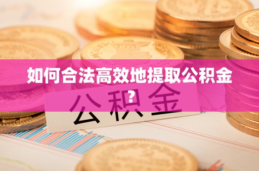 大竹如何合法高效地提取公积金？