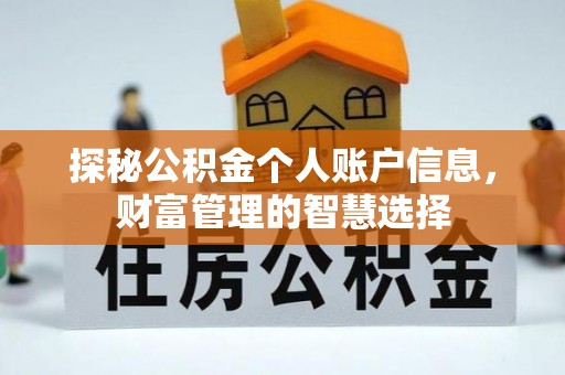 大竹探秘公积金个人账户信息，财富管理的智慧选择
