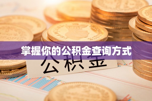 大竹掌握你的公积金查询方式